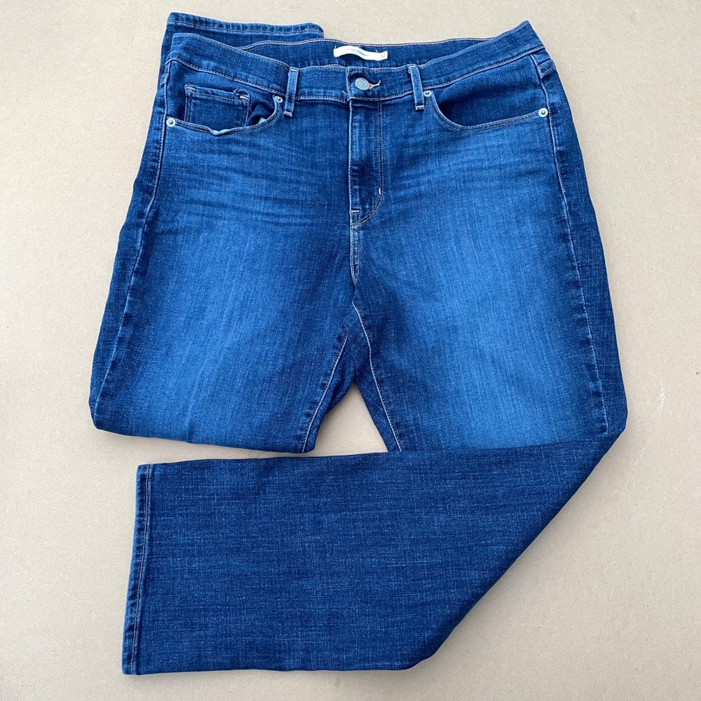 Levi's Classic Straight Jeans Women 12S Blue Casual Stretch Denim 39250-0030